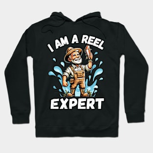 I Am A Reel Expert Fisherman Humor Hoodie